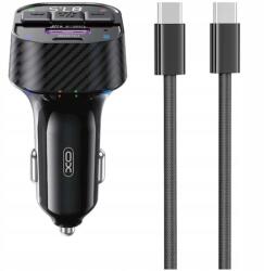 XO BCC17 Bluetooth Fm Transzmitter MP3 Autós Töltő 30W Fekete Kábel (6920680858910)