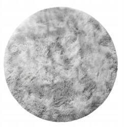 Elsimone Carpet Shaggy Szőnyeg Kerek 160 CM Puha Szürke Plüss Bolyhos Szőrös Divatos (Elsimone Softi)