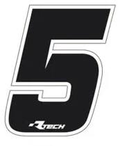 RTECH Pvc Number Stickers Size 1-nr. 1-pack 10 Pcs - R-numsiz105nr (r-numsiz105nr)