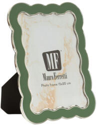 Mauro Ferretti Charlotte képkeret hullámos szegéllyel zöld/ezüst 15, 7X1, 3X21, 10 cm