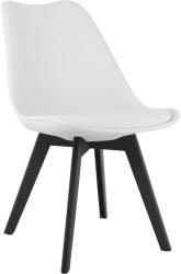 Klubfotel Étkezőszék Oslo/Mark, fehér/fekete lábakkal