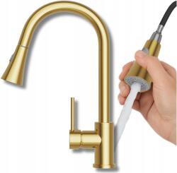 Granitan Snake Arany Konyhai Csaptelep Kihúzható Kifolyócsővel ( SNAKE)