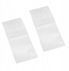  Húrtartó tasak akasztóval, Zip cipzárral, fehér, 13x8cm, 100db (13WB31197)