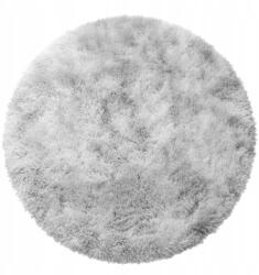  Shaggy Szőnyeg Szürke 160CM Kerek Plüss Bolyhos Szőrme Vastag Nappali (20)