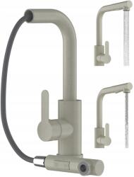 Granitan Konyhai Csaptelep Bézs Kihúzható Kifolyócső 2 Vízsugár Ebro Mosogatóhoz (EBRO beżowa)