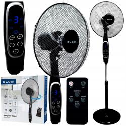 BLOW Álló Ventilátor Padlóventilátor Csendes Erős 3 Üzemmód Otthonra 60W Távirányító (44-076# duży cichy)