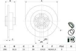 Bosch féktárcsa BOSCH 0 986 479 F24 for RENAULT, DACIA (0 986 479 F24)