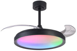 Mantra mennyezeti lámpa SIBERIA LED 50W ventilátoros mennyezeti lámpa 30W 8759 LED IP20 fekete Ø50cm mag 45cm (8759)