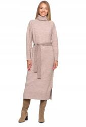 Moraj Ruha Női MIDI Pulóver Garbóval Moraj Elegáns Bézs L/XL (MDW6000-002)