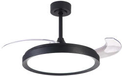 Mantra mennyezeti lámpa MISTRAL FAN LED 50 W ventilátoros mennyezeti lámpa 28 W 8828 LED IP20 fekete Ø50cm mag 45cm (8828)