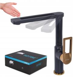 SOTBE Konyhai csaptelep magas forgatható konyhai mosogató csaptelep fekete arany Sotbe (LOF-B-SKH-12568588-kuchnia)