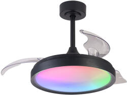 Mantra mennyezeti lámpa SIBERIA LED 40 W ventilátoros mennyezeti lámpa 28 W 8761 LED IP20 fekete Ø43cm mag 45cm (8761)