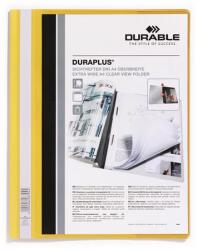DURABLE Gyorsfűző, A4, széles, panorámás, DURABLE "DURAPLUS®", sárga (DB257904) - kecskemetirodaszer