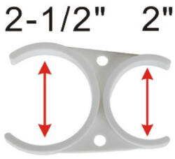 USTM Dupla szűrőbetét rögzítő bilincs 2" x 2 1/2"" klipsz (Q-DC2500)