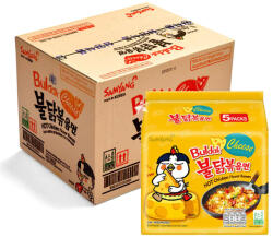 Samyang 40DB Samyang Buldak Tészta Csípős Csirke és Sajtos Ízesítéssel 140g