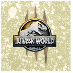PartyDeco Szalvéta 33x33cm 20db dinoszaurusz, Jurassic World (LUFI578382)