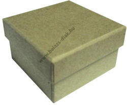  Natúr papír doboz 6x6x3, 5 cm négyzet alakú (PDO075)