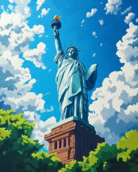 Alkotásutca Szabadság szobor - New York - Számfestő készlet kereten 40x50