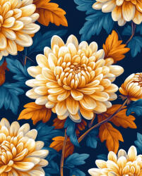 Alkotásutca Krizantém ragyogás - Számfestő készlet kereten 40x50
