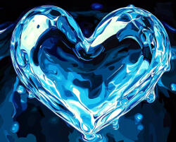 Alkotásutca Hullámzó szív - Számfestő készlet kereten 40x50