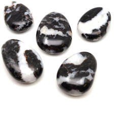 R. M. ékszer Átfúrt Zebra kő csepp medál 25/30mm (020995)