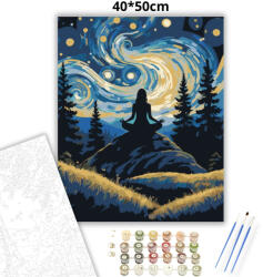  Elmélyült csillagörvényes égbolt - számfestő készlet