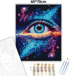  Misztikus csillag tekintete - számfestő készlet - 60×70 cm (Keret nélkül)