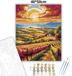  Balatoni dombvidék - számfestő készlet - 40×50 cm (Keretre feszítve)