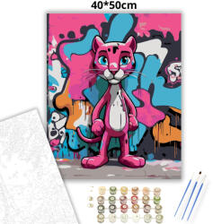  Graffitis párduc - számfestő készlet