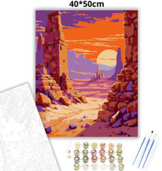  Aranyló romok - számfestő készlet - 40×50 cm (Keretre feszítve)