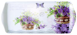  Tálca, műanyag, szögletes, levendula mintás, 33x15cm (KHKE140) - onlinepapirbolt