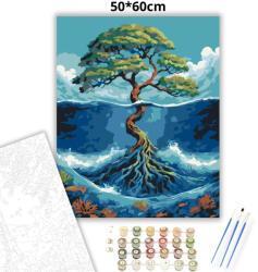  Vad hullámok fája - számfestő készlet - 50×60 cm (Keret nélkül)