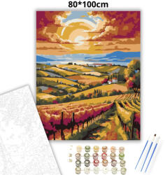  Balatoni dombvidék - számfestő készlet - 80×100 cm (Keret nélkül)
