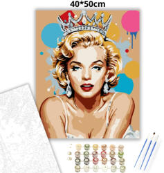  Fenséges tiara - számfestő készlet - 40×50 cm (Keretre feszítve)