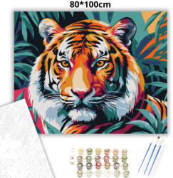  Vad tigris a lombok közt - számfestő készlet - 80×100 cm (Keret nélkül)