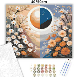  Harmonikus nap és hold - számfestő készlet