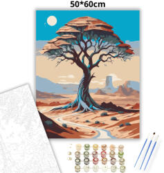  Tűző nap a sivatagban - számfestő készlet - 50×60 cm (Keret nélkül)