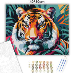  Vad tigris a lombok közt - számfestő készlet - 40×50 cm (Keretre feszítve)