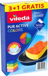 Vileda Colors Pur Active mosogatószivacs 3+1