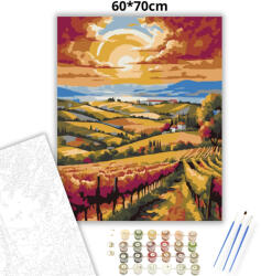  Balatoni dombvidék - számfestő készlet - 60×70 cm (Keretre feszítve)