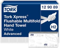 Tork Xpress® toalettbe dobható Multifold kéztörlők, fehér, H2
