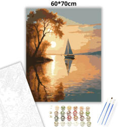 Balatoni vitorlás csendje - számfestő készlet - 60×70 cm (Keret nélkül)