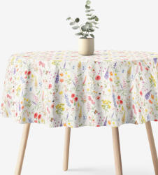 Goldea kör alakú terítő valencia - virágzó mező Ø 190 cm