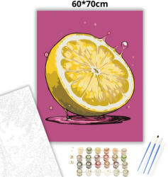 Üdítő citrom - számfestő készlet - 60×70 cm (Keretre feszítve)