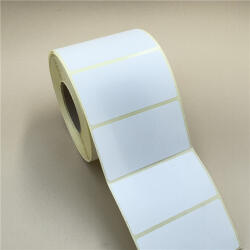  80x40mm termál transzfer címke 1000 db/40gy - visszaszedhető ragasztó