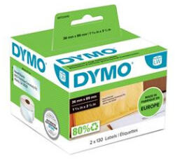 DYMO Etikett, LW nyomtatóhoz, műanyag, 36x89 mm, 260 db etikett, DYMO, átlátszó (S0722410) - iroszer24