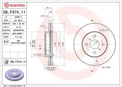 BREMBO Disc frana BREMBO PRIME LINE - UV Coated 09. F374.11 (09.F374.11)