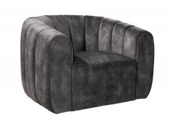 IV Interior Concept Fotoliu pivotant design elegant Babylon, gri inchis (A-43528 VC)