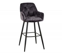 IV Interior Concept Set 2 scaune de bar Milano catifea gri (A-41957 VC)