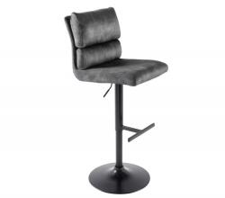IV Interior Concept Set 2 scaune de bar Comfort catifea gri inchis (A-43650 VC)